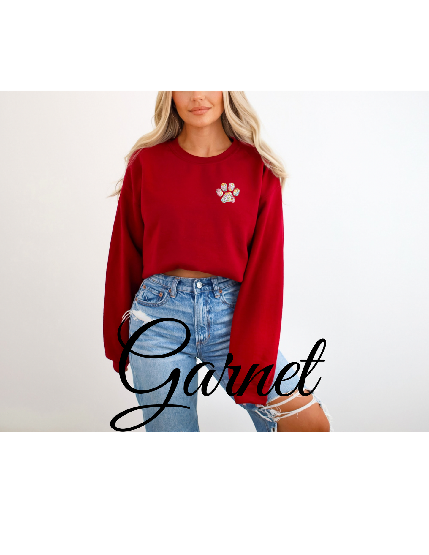 Nelsons Floral Paw Print Crewneck