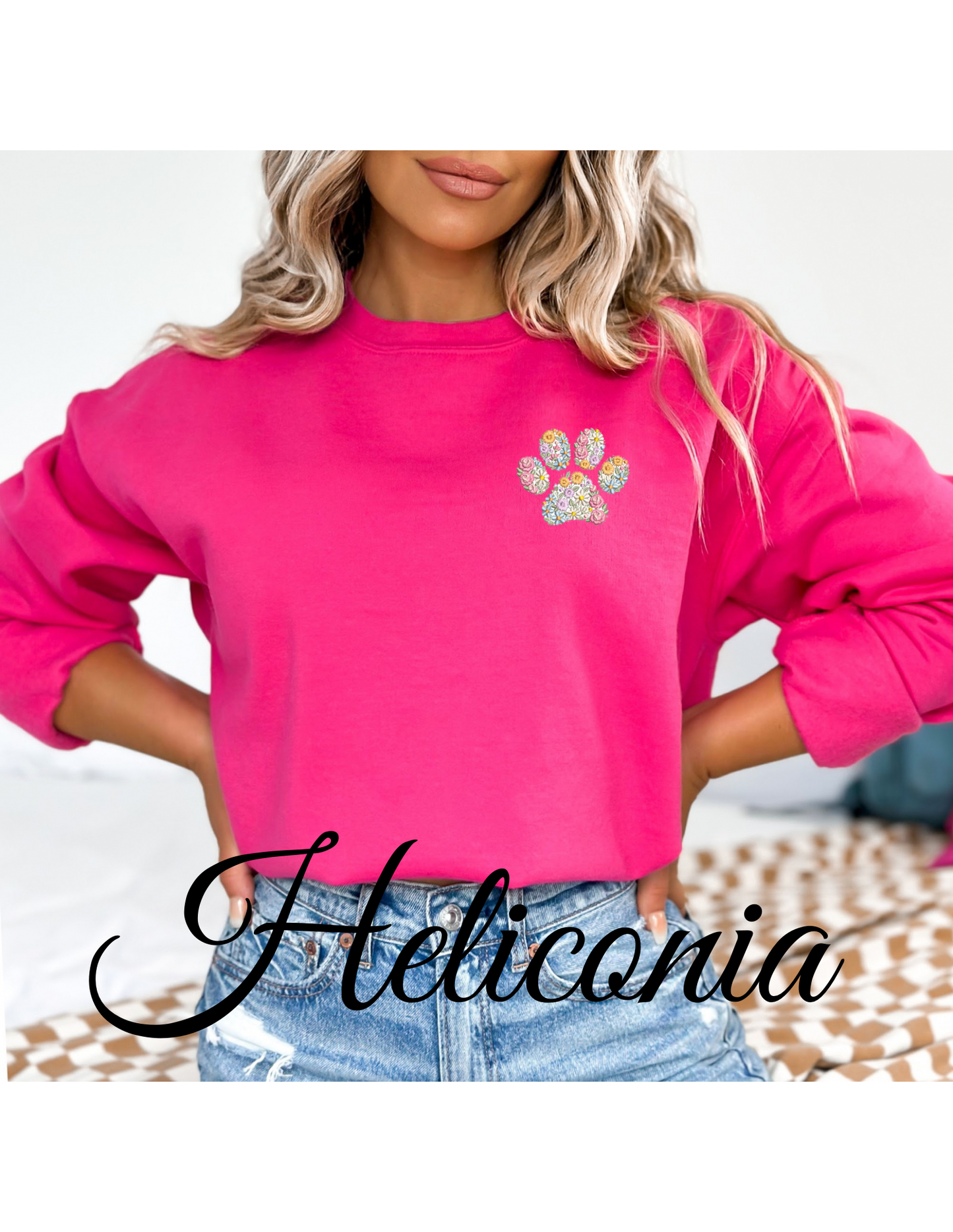 Nelsons Floral Paw Print Crewneck