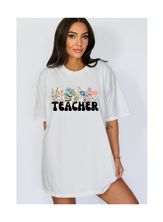 Teacher Wildflower Tee