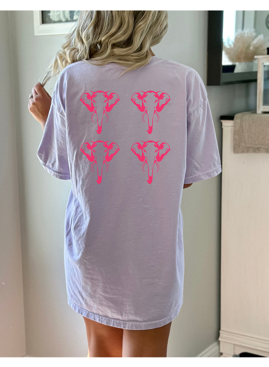 Pretty Pink Elephant Tee, Comfort Colors, Elephant Tee